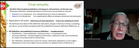 Towards ISO acceptance of the WGI Consensus Whole Grain definition 